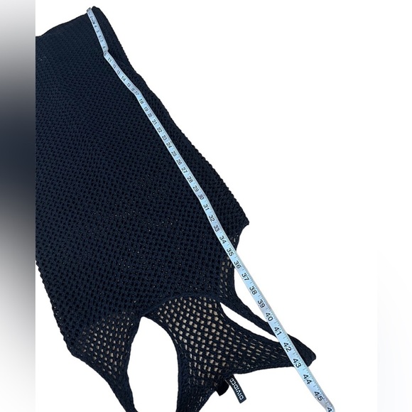 H&M Divided black see-through crochet midi swimsuit cover-up dress size 4 - Picture 4 of 7
